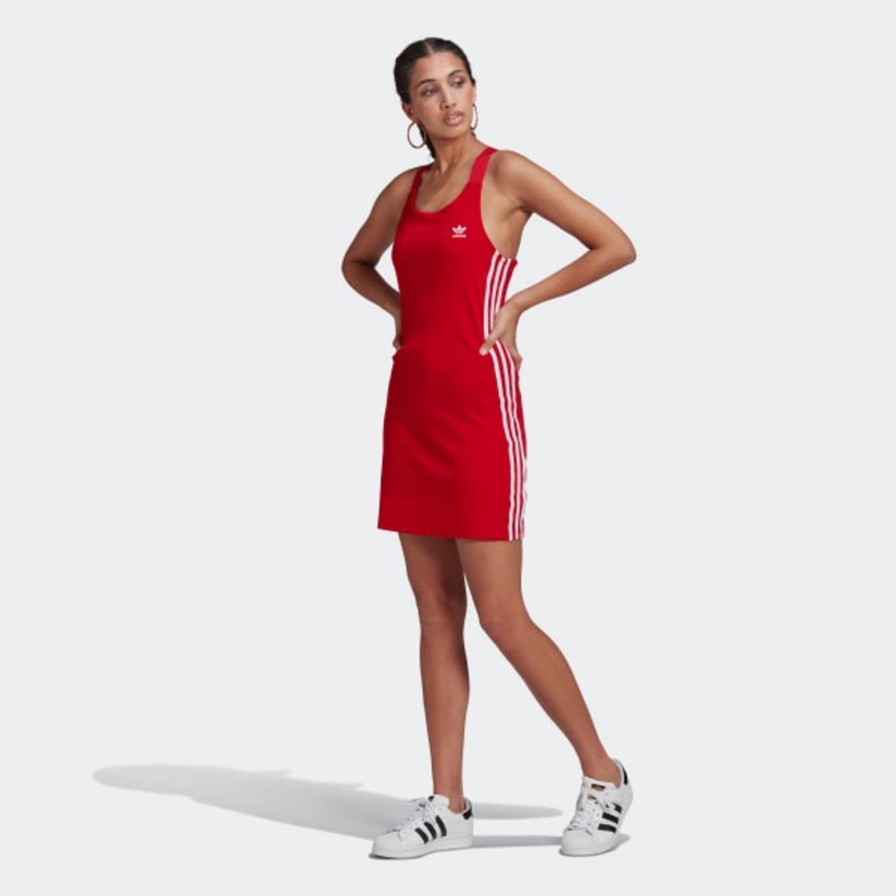 Adidas red tank dress